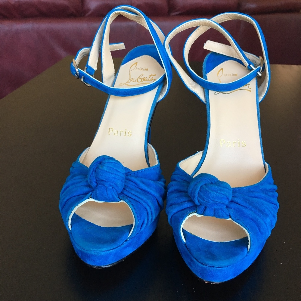 Louboutin Suede Greissimo Mule Sandals-US 7/EU 37